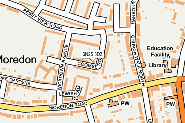SN25 3DZ map - OS OpenMap – Local (Ordnance Survey) SN25 3DZ map - OS OpenMap – Local (Ordnance Survey)