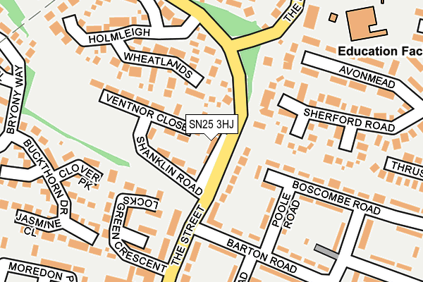 SN25 3HJ map - OS OpenMap – Local (Ordnance Survey) SN25 3HJ map - OS OpenMap – Local (Ordnance Survey)