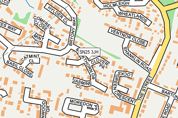 SN25 3JH map - OS OpenMap – Local (Ordnance Survey) SN25 3JH map - OS OpenMap – Local (Ordnance Survey)