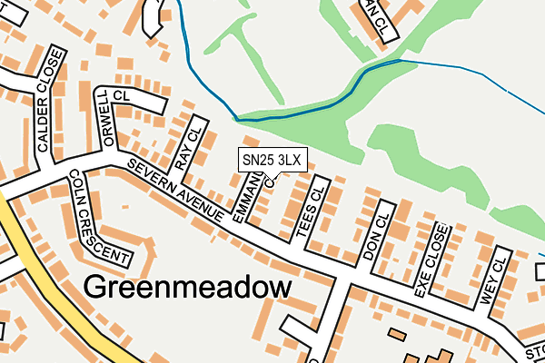 SN25 3LX map - OS OpenMap – Local (Ordnance Survey) SN25 3LX map - OS OpenMap – Local (Ordnance Survey)