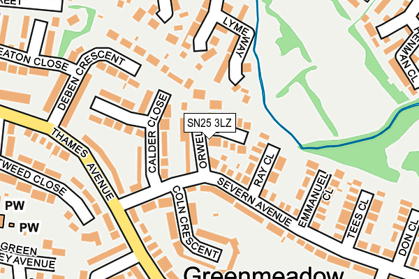 SN25 3LZ map - OS OpenMap – Local (Ordnance Survey) SN25 3LZ map - OS OpenMap – Local (Ordnance Survey)