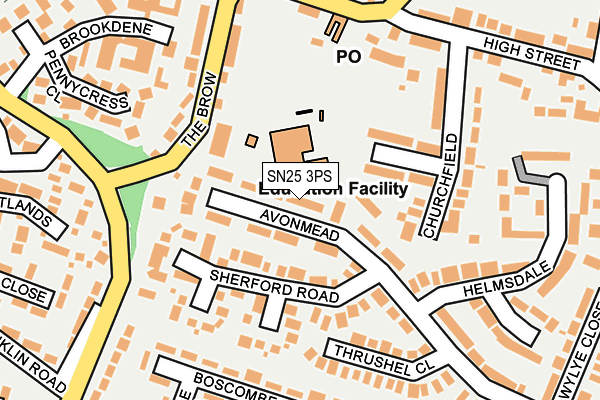 SN25 3PS map - OS OpenMap – Local (Ordnance Survey) SN25 3PS map - OS OpenMap – Local (Ordnance Survey)