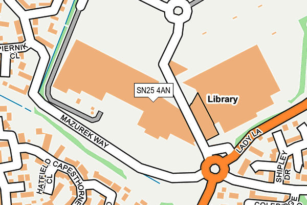 SN25 4AN map - OS OpenMap – Local (Ordnance Survey) SN25 4AN map - OS OpenMap – Local (Ordnance Survey)