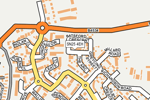 SN25 4EH map - OS OpenMap – Local (Ordnance Survey) SN25 4EH map - OS OpenMap – Local (Ordnance Survey)