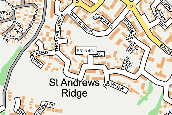 SN25 4GJ map - OS OpenMap – Local (Ordnance Survey)