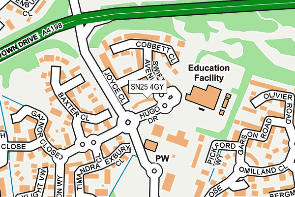 SN25 4GY map - OS OpenMap – Local (Ordnance Survey)