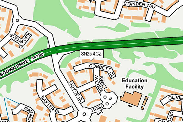SN25 4GZ map - OS OpenMap – Local (Ordnance Survey)