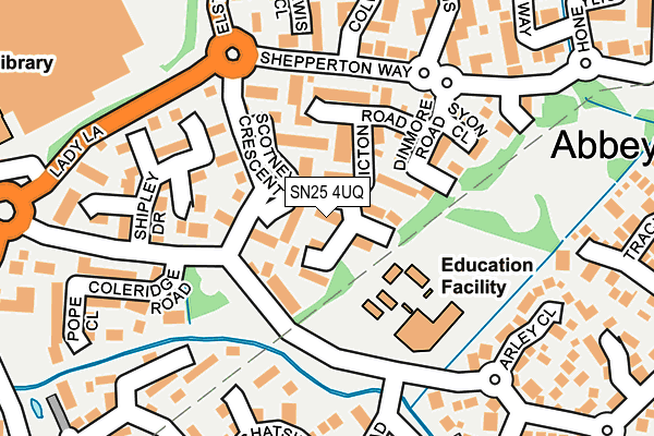 SN25 4UQ map - OS OpenMap – Local (Ordnance Survey) SN25 4UQ map - OS OpenMap – Local (Ordnance Survey)
