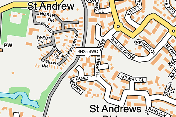 SN25 4WQ map - OS OpenMap – Local (Ordnance Survey) SN25 4WQ map - OS OpenMap – Local (Ordnance Survey)