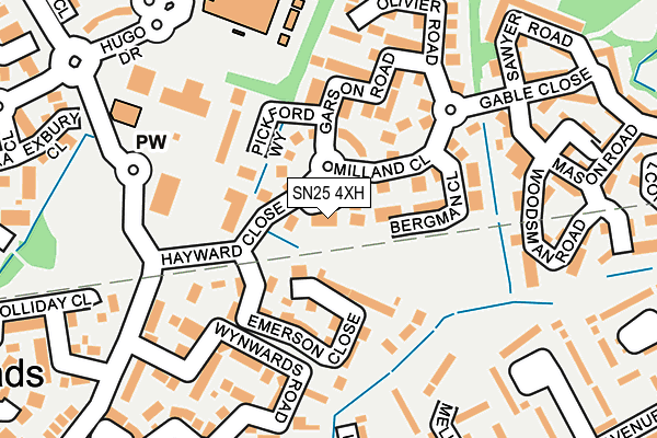 SN25 4XH map - OS OpenMap – Local (Ordnance Survey) SN25 4XH map - OS OpenMap – Local (Ordnance Survey)