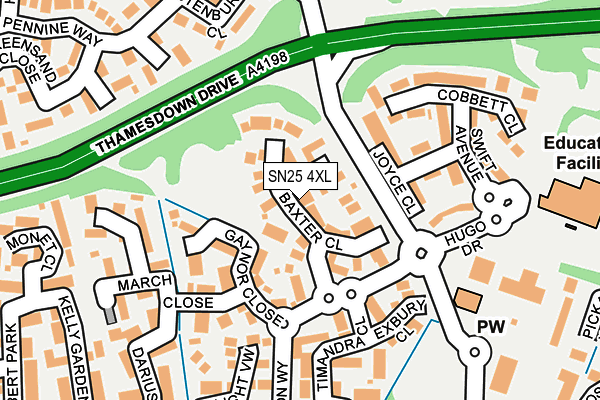 SN25 4XL map - OS OpenMap – Local (Ordnance Survey) SN25 4XL map - OS OpenMap – Local (Ordnance Survey)