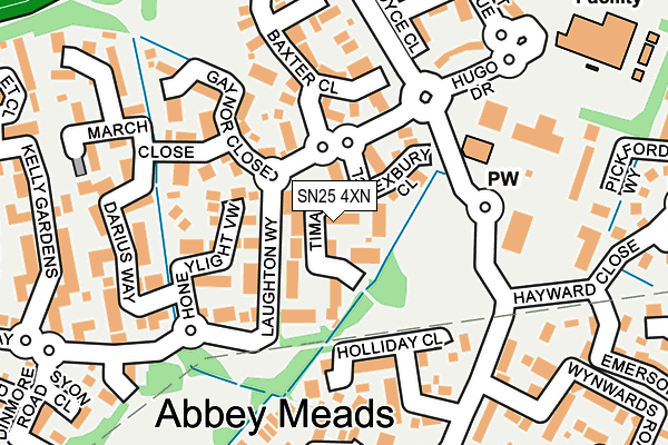 SN25 4XN map - OS OpenMap – Local (Ordnance Survey) SN25 4XN map - OS OpenMap – Local (Ordnance Survey)