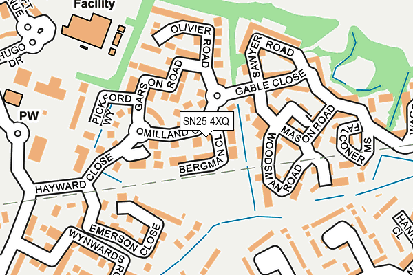 SN25 4XQ map - OS OpenMap – Local (Ordnance Survey) SN25 4XQ map - OS OpenMap – Local (Ordnance Survey)