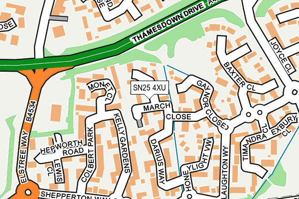 SN25 4XU map - OS OpenMap – Local (Ordnance Survey) SN25 4XU map - OS OpenMap – Local (Ordnance Survey)
