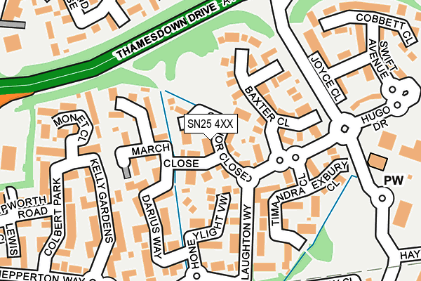 SN25 4XX map - OS OpenMap – Local (Ordnance Survey) SN25 4XX map - OS OpenMap – Local (Ordnance Survey)