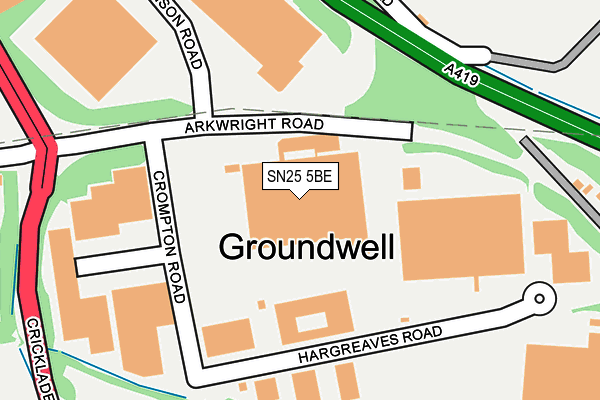 SN25 5BE map - OS OpenMap – Local (Ordnance Survey) SN25 5BE map - OS OpenMap – Local (Ordnance Survey)