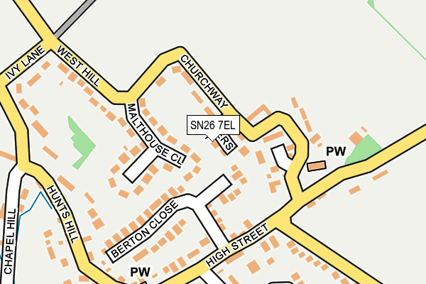 SN26 7EL map - OS OpenMap – Local (Ordnance Survey) SN26 7EL map - OS OpenMap – Local (Ordnance Survey)