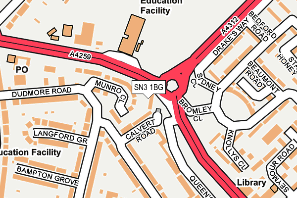 SN3 1BG map - OS OpenMap – Local (Ordnance Survey) SN3 1BG map - OS OpenMap – Local (Ordnance Survey)