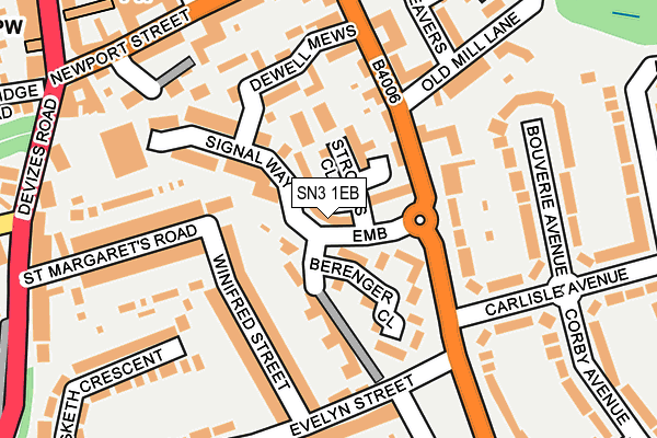 SN3 1EB map - OS OpenMap – Local (Ordnance Survey) SN3 1EB map - OS OpenMap – Local (Ordnance Survey)