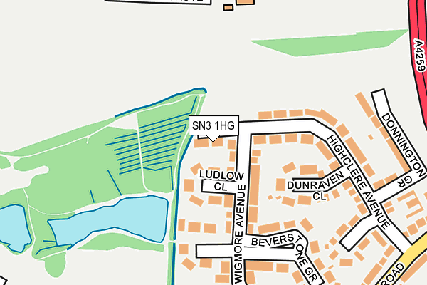 SN3 1HG map - OS OpenMap – Local (Ordnance Survey) SN3 1HG map - OS OpenMap – Local (Ordnance Survey)