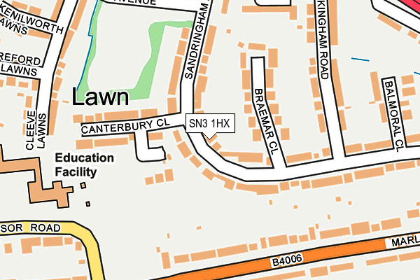 SN3 1HX map - OS OpenMap – Local (Ordnance Survey) SN3 1HX map - OS OpenMap – Local (Ordnance Survey)