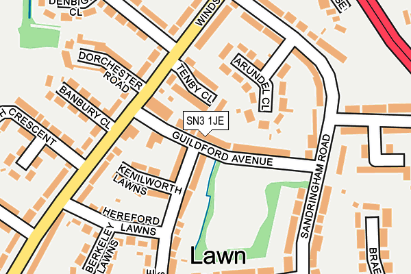SN3 1JE map - OS OpenMap – Local (Ordnance Survey)