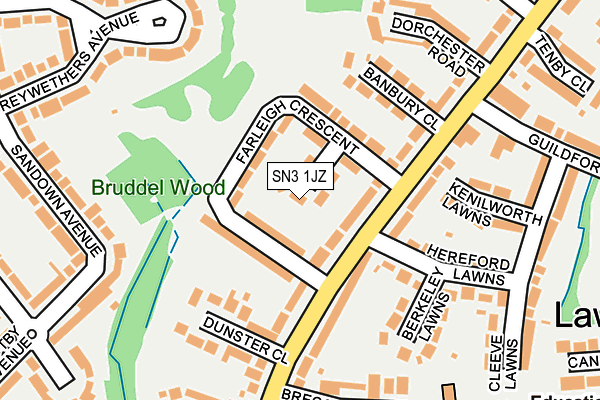 SN3 1JZ map - OS OpenMap – Local (Ordnance Survey) SN3 1JZ map - OS OpenMap – Local (Ordnance Survey)