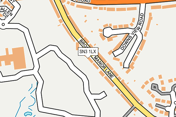 SN3 1LX map - OS OpenMap – Local (Ordnance Survey) SN3 1LX map - OS OpenMap – Local (Ordnance Survey)
