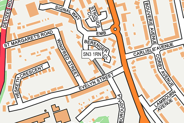 SN3 1RN map - OS OpenMap – Local (Ordnance Survey) SN3 1RN map - OS OpenMap – Local (Ordnance Survey)