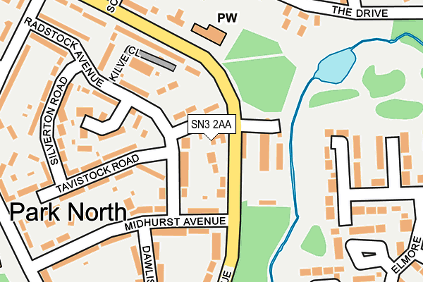 SN3 2AA map - OS OpenMap – Local (Ordnance Survey) SN3 2AA map - OS OpenMap – Local (Ordnance Survey)