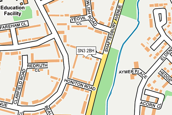SN3 2BH map - OS OpenMap – Local (Ordnance Survey) SN3 2BH map - OS OpenMap – Local (Ordnance Survey)