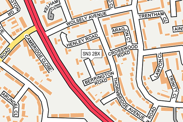 SN3 2BX map - OS OpenMap – Local (Ordnance Survey) SN3 2BX map - OS OpenMap – Local (Ordnance Survey)