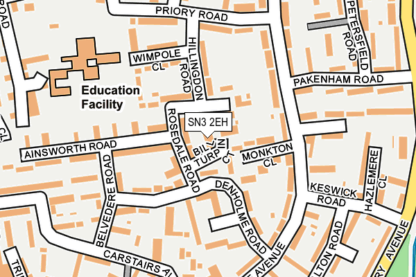 SN3 2EH map - OS OpenMap – Local (Ordnance Survey) SN3 2EH map - OS OpenMap – Local (Ordnance Survey)
