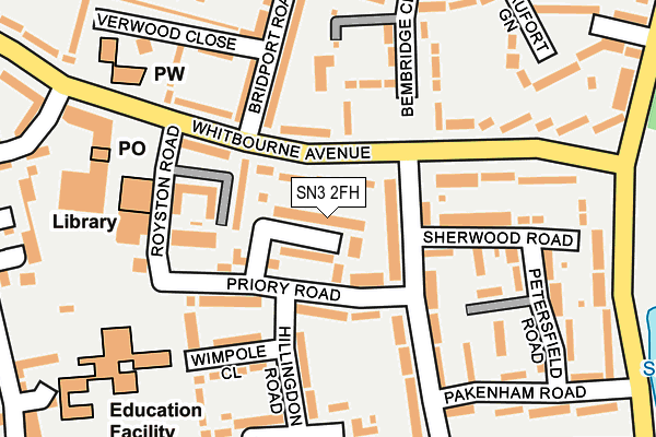SN3 2FH map - OS OpenMap – Local (Ordnance Survey) SN3 2FH map - OS OpenMap – Local (Ordnance Survey)