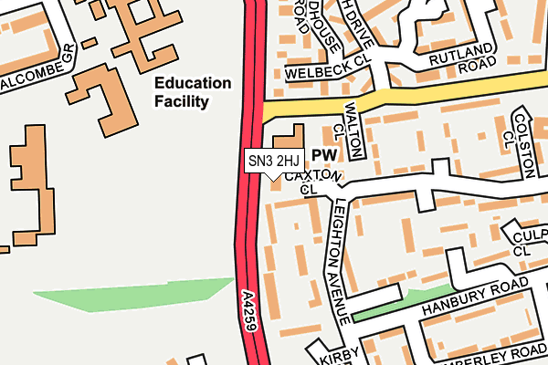 SN3 2HJ map - OS OpenMap – Local (Ordnance Survey) SN3 2HJ map - OS OpenMap – Local (Ordnance Survey)