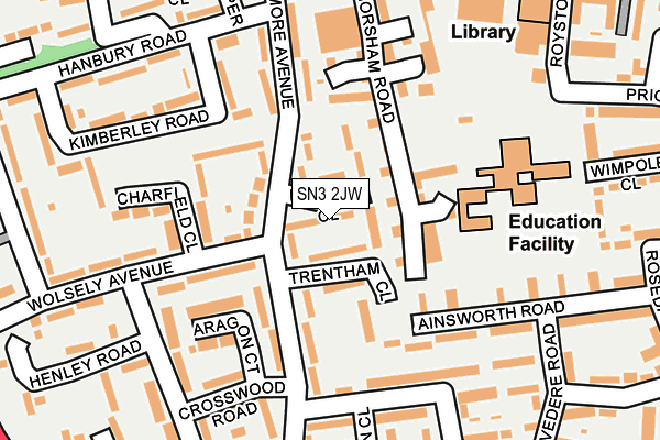 SN3 2JW map - OS OpenMap – Local (Ordnance Survey) SN3 2JW map - OS OpenMap – Local (Ordnance Survey)