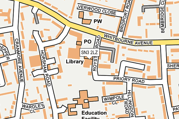 SN3 2LZ map - OS OpenMap – Local (Ordnance Survey) SN3 2LZ map - OS OpenMap – Local (Ordnance Survey)