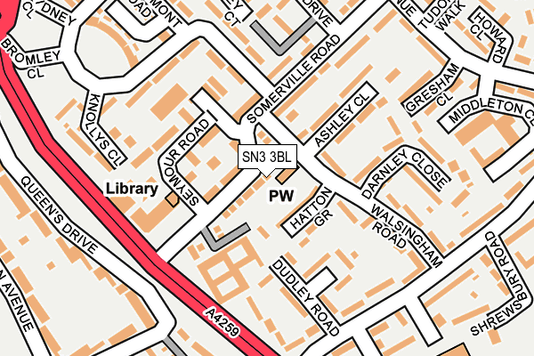 SN3 3BL map - OS OpenMap – Local (Ordnance Survey) SN3 3BL map - OS OpenMap – Local (Ordnance Survey)