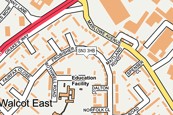 SN3 3HB map - OS OpenMap – Local (Ordnance Survey) SN3 3HB map - OS OpenMap – Local (Ordnance Survey)