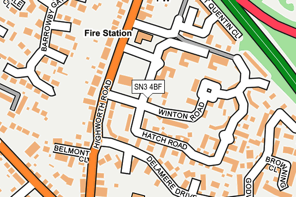 SN3 4BF map - OS OpenMap – Local (Ordnance Survey) SN3 4BF map - OS OpenMap – Local (Ordnance Survey)