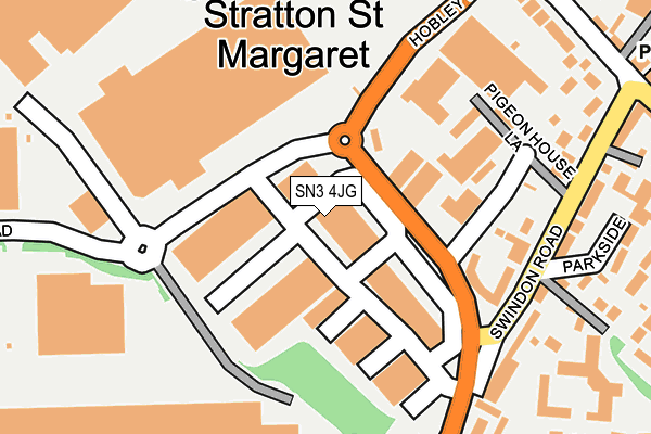 SN3 4JG map - OS OpenMap – Local (Ordnance Survey) SN3 4JG map - OS OpenMap – Local (Ordnance Survey)