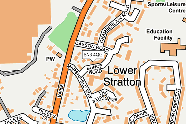 SN3 4QG map - OS OpenMap – Local (Ordnance Survey) SN3 4QG map - OS OpenMap – Local (Ordnance Survey)