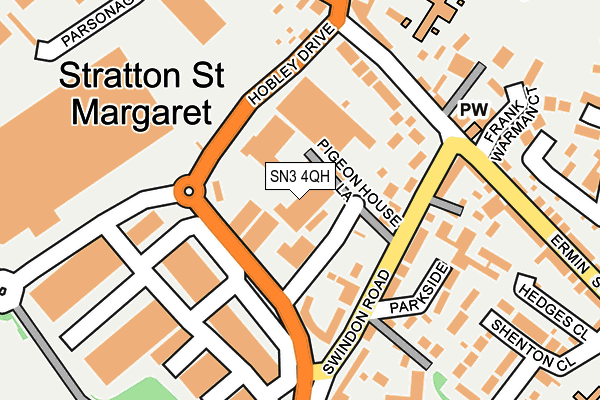 SN3 4QH map - OS OpenMap – Local (Ordnance Survey) SN3 4QH map - OS OpenMap – Local (Ordnance Survey)