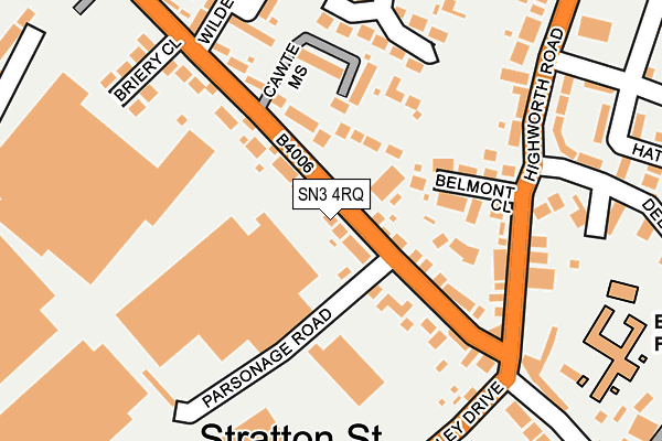 SN3 4RQ map - OS OpenMap – Local (Ordnance Survey) SN3 4RQ map - OS OpenMap – Local (Ordnance Survey)