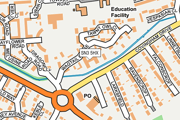 SN3 5HX map - OS OpenMap – Local (Ordnance Survey) SN3 5HX map - OS OpenMap – Local (Ordnance Survey)