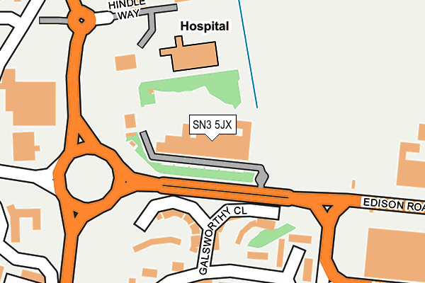SN3 5JX map - OS OpenMap – Local (Ordnance Survey) SN3 5JX map - OS OpenMap – Local (Ordnance Survey)