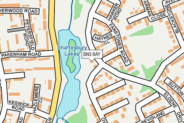 SN3 6AY map - OS OpenMap – Local (Ordnance Survey) SN3 6AY map - OS OpenMap – Local (Ordnance Survey)