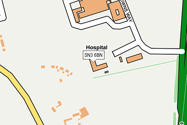 SN3 6BN map - OS OpenMap – Local (Ordnance Survey) SN3 6BN map - OS OpenMap – Local (Ordnance Survey)