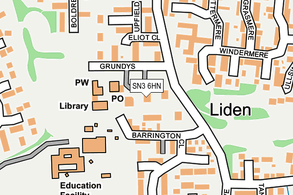 SN3 6HN map - OS OpenMap – Local (Ordnance Survey) SN3 6HN map - OS OpenMap – Local (Ordnance Survey)