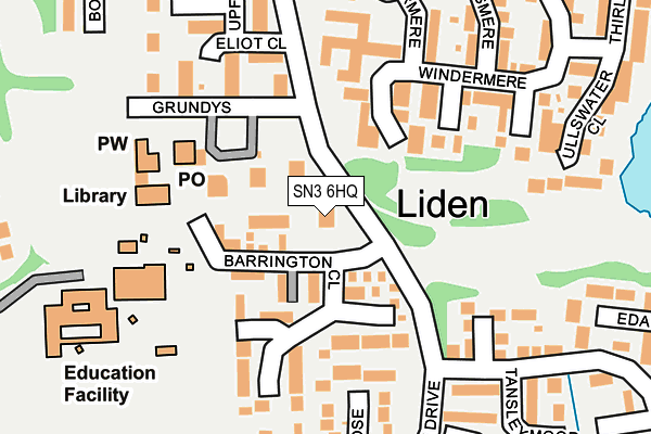 SN3 6HQ map - OS OpenMap – Local (Ordnance Survey) SN3 6HQ map - OS OpenMap – Local (Ordnance Survey)